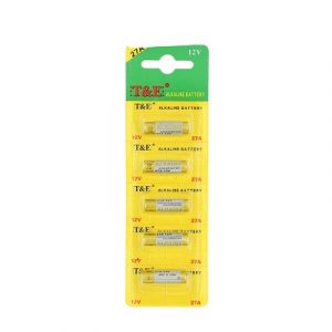 yellow coloured strips containing 5 small batteries