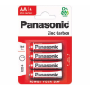red coloured strips containing 4 panasonic batteries
